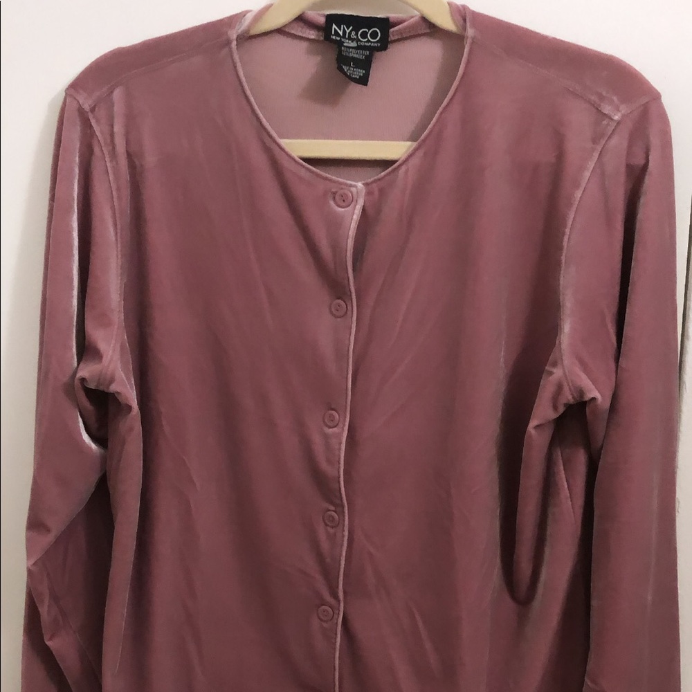 NY & CO Long Sleeve Button Up Women Sweater Size Large